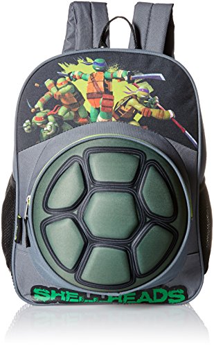 Teenage Mutant Ninja Turtles Big Boys Nickelodeon 3D Eva Turtle Shell Front Pocket 16 Inch