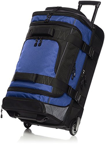 Amazonbasics Ripstop Wheeled Duffel, Blue