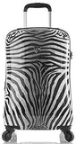 Heys America Unisex Zebra Equus 21" Spinner Black/White Luggage