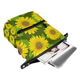 Colourlife Vibrant Sunflowers Stylish Casual Shoulder Backpacks Laptop School Bags Travel