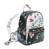 Betsey Johnson Botanical Mini Backpack, Black Floral