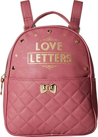 Betsey Johnson Women's Backpack w/Pouch Blush One Size
