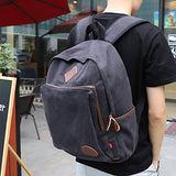 AUGUR Canvas Backpack,Casual Vintage Laptop Backpack, Lightweight School Daypack for Men Women