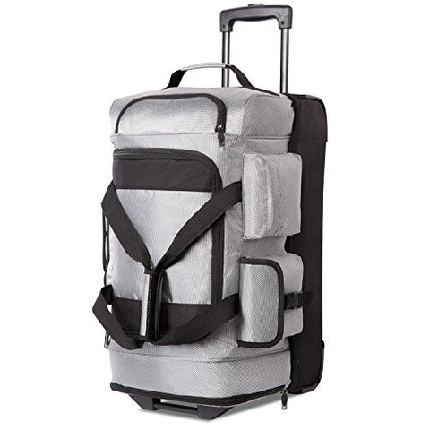 Coolife Rolling Duffel Travel Duffel Bag Wheeled Duffel Carry-On/Cabin Size 8 Pockets