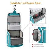 Gonex Hanging Toiletry Bag, Travel Organizer Bag for Makeup and Toiletries, Men and Women Blue