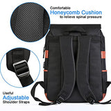 Modoker Vintage Laptop Backpack for Women Men,School College Backpack with USB Charging Port Fashion Backpack Fits 15 inch Notebook, Bookbag Black