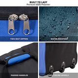 Jetstream Foldable 145L Duffle Bag with Triple Inline Wheels - Large Collapsible Duffel for Camping & Travel