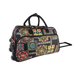 World Traveler 21-inch Carry-on Rolling Duffel Bag-Multi Patchwork, One Size