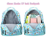 Choco Mocha Unicorn Backpack for Girls Elementary Backpack 15 inch Kindergarten Backpack for Girls Pegasus Bookbag 6-8 Primary Kids School Backpacks with Chest Strap Gift Blue