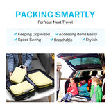Gonex Compression Packing Cubes,3pcs L+M+S Expandable StorageTravel Bags Luggage Organizers(Beige)