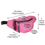 DALIX Small Fanny Pack Waist Pouch S XS Size 24 to 31 in Hot Pink