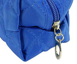 𝐊𝐢𝐧𝐠𝐬𝐥𝐞𝐲 Quilted Cosmetic Bag - Multi-Purpose Zipper makeup Bag Pouch - Cosmetic Bag Pouch Handy Organizer - Cosmetic Bag Organizer Pouch for Travel with Zipper, Blue - Lot of 2