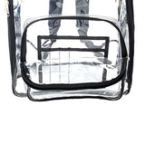 Heavy Duty Clear Backpack See Through PVC Stadium Security Transparent Workbag | Black