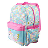 Licensed Unicorn Allover Print 16 inch Girls Large Backpack - Pink