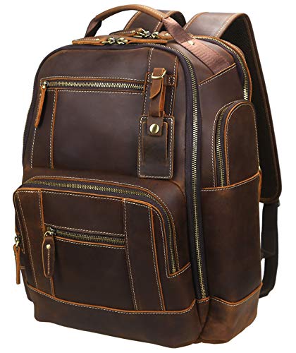 Extra Large Leather Backpack / Full Grain Leather Travel Backpack / College  Backpack for Men and Women. 