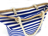 We We Fashion Beach Bag Waterproof Canvas Tote Straw Bag - Large (Style 05)