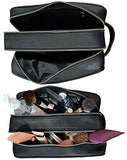 Genuine Leather Travel Toiletry Bag - Dopp Kit Travel Organizer By Rustic Town (Medium, Black)