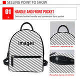 Fox Print Mini Backpack Pu Leather for Women Girls Travel Shopping