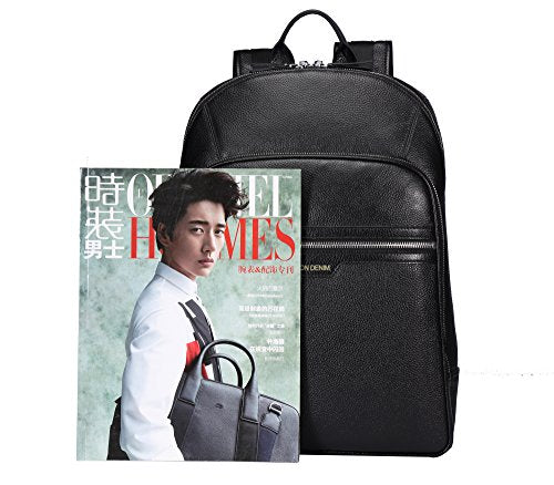 bison denim leather backpack Shop BISON DENIM Classic School Laptop Backpa – Luggage Factory