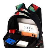 LORVIES Japanese Style Fishing Lures Pattern Casual Backpack School Bag Travel Daypack