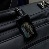 Aztec Alligator Gator Rectangle Leather Luggage Card Suitcase Carry-On ID Tag