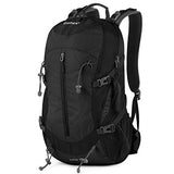 Gonex 35L Hiking Backpack Mountaineering Bag, Rain Cover Included Black