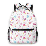 Multi leisure backpack,Kids Sweets Ice Cream Candy Print, travel sports School bag for adult youth College Students