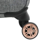 kensie Women's Hudson Softside 3-Piece Spinner Luggage Set, Heather Gray, (20/24/28)