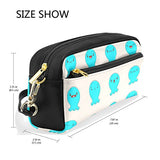 Colourlife Kawaii Octopus Emoticons Pu Leather Pencil Case Holder Pouch Makeup Bags For Boys