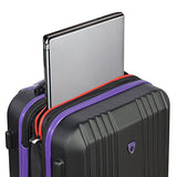 Olympia Apache Ii 21" Carry-on Spinner, BLACK+PURPLE, One Size
