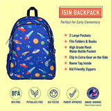 Wildkin 15 Inch Kids Backpack for Boys & Girls, 600-Denier Polyester Backpack for Kids, Features Padded Back & Adjustable Strap, Perfect for School & Travel Backpacks, BPA-free (Out of this World)