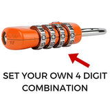 6 Pack TSA Approved Luggage Locks for Travel Safety, Small 4 Digit Combination Padlocks for Suitcases, Lockers & Bags