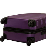 Rockland Luggage 24" Expandable Hardside Checked Spinner Luggage (Purple)
