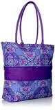 Vera Bradley Lighten Up Expandable Travel Tote Weekender Bag, Lilac Tapestry, One Size