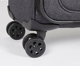 Sammy'S Soft Goods Co. Saint Dominique Expandable 20" Suitcase, Black/Grey