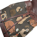 Cartoon Dog Women's Genuine Leather Backpack Bookbag School Shoulder Bag
