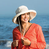 Wallaroo Hat Company Women's Seaside Sun Hat - UPF 50+ 4" Brim Microfiber Adjustable Fit (Natural)