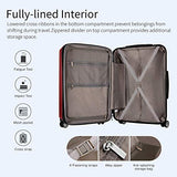 3 Piece Hardshell Luggage Set, Expandable Lightweight Suitcase Sets With Spinner Wheels, TSA Lock (20/24/28 inch), Red
