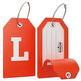 Initial Luggage Tag With Full Privacy Cover And Stainless Steel Loop – (Letter L)