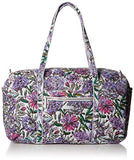 Vera Bradley Iconic Large Travel Duffel, Signature Cotton, Lavender Meadow