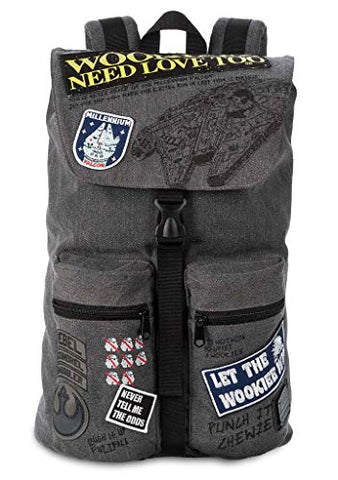 Loungefly Star Wars Wookie Patch Backpack Grey