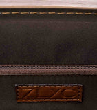Zlyc Men Pu Leather Laptop Messenger Shoulder Bag Business Briefcase Top Handle Handbag, Brown