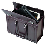 Mancini Leather Goods Inc Unisex Genuine Leather Catalog Case 19" x 9" x 14" Burgundy