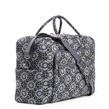 Vera Bradley Iconic Grand Weekender Travel Bag, Signature Cotton, Charcoal Medallion, One Size