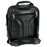 McKlein, I Series, LINCOLN PARK, Full Grain Cashmere Napa Leather, 15" Leather Three-Way Backpack Laptop Briefcase, Black (41655)