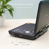APEMAN 9.5'' Portable DVD Player with Swivel Screen Remote Controller Support SD Card USB DVD AV in/Out Earphone Speaker 5 Hours Built in Rechargeable Battery for TV Kids Car Travel Companion