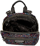 Calvin Klein Belfast Nylon Key Item Zip Around Backpack, Black/Multi