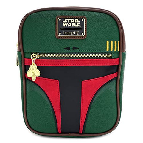 Loungefly x Star Wars Boba Fett Crossbody Bag, Green, One Size