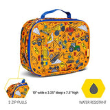 Bixbee Kids Backpack & Lunch Box Set, Water Resistant & Easy to Carry Kids Book Bag and Matching Lunchbox, Construction Truck Set of Two.