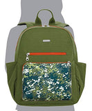 Baggallini Women's Cargo Backpack with Laptop Pocket Green Scatter